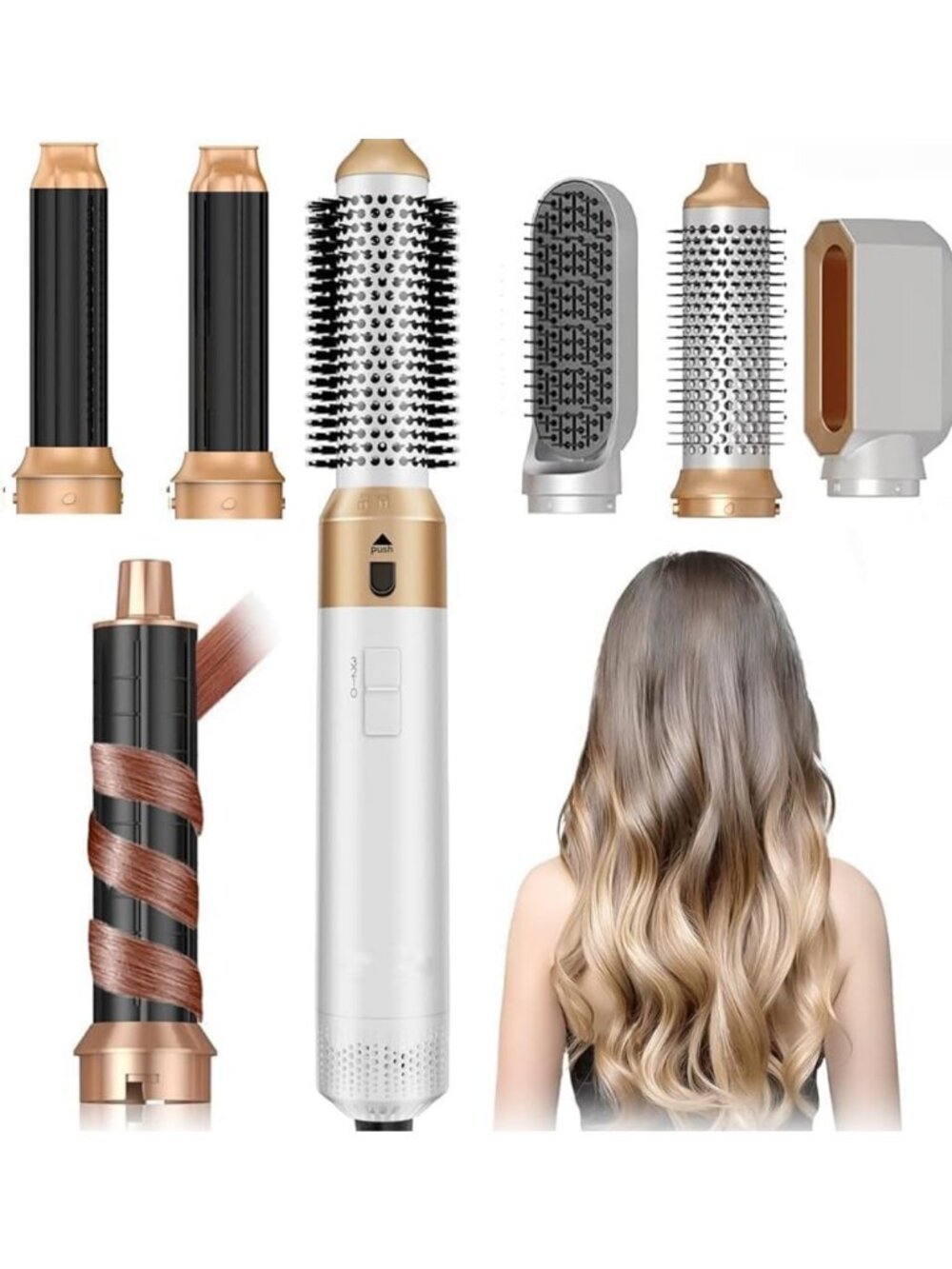 5-in-1 Hair Dryer Brush - High-Speed Hot Air Styler for Straightening & Curling